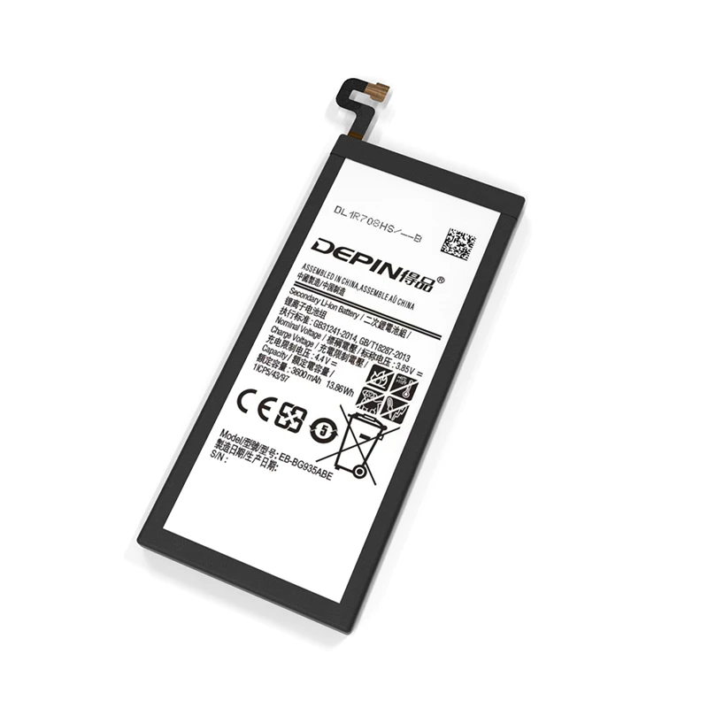 

3.8V 3600mAh Battery Replacement EB-BG935ABA For Original Samsung Galaxy S7 Edge, Silver and black