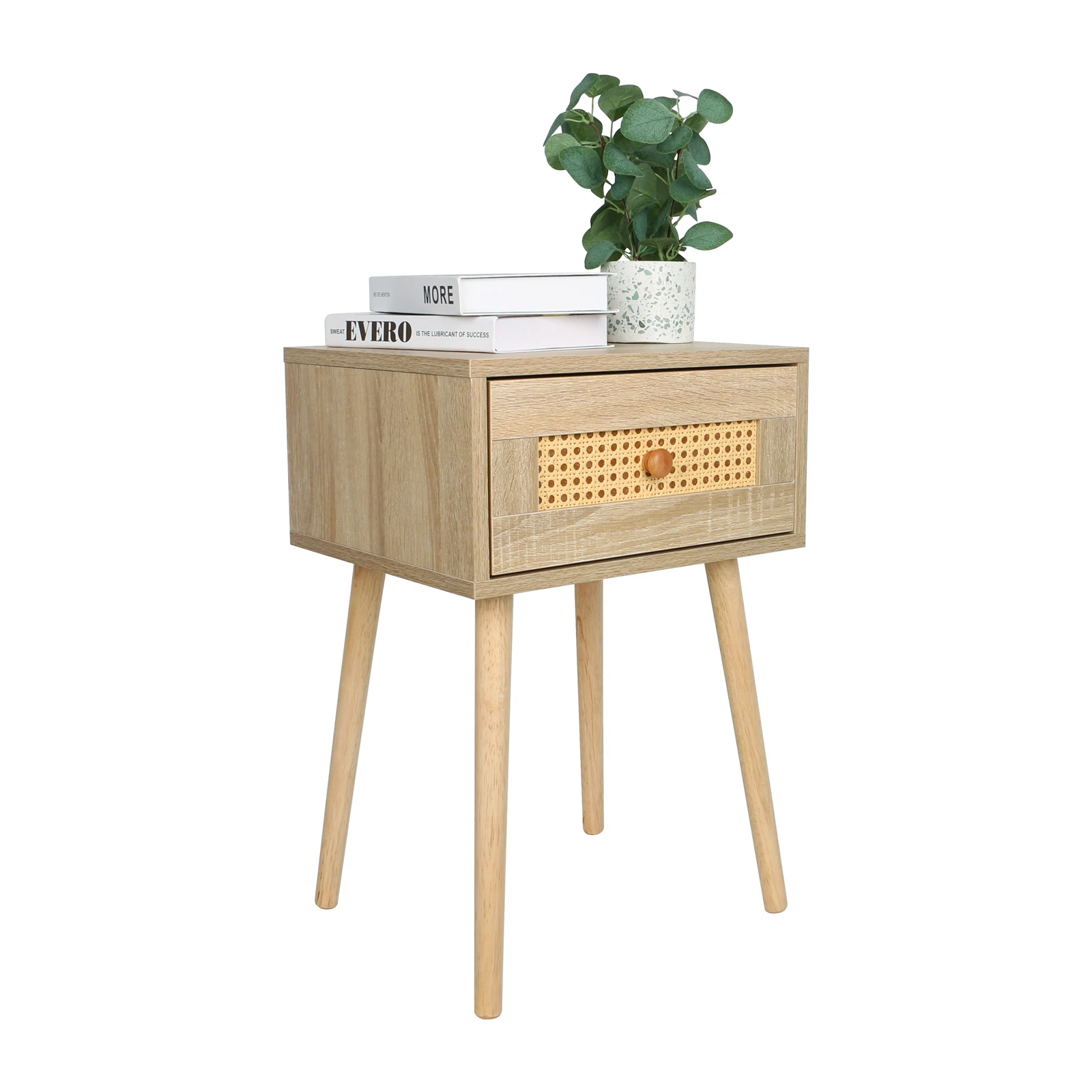 

K&B living room furniture bedside table modern solid wood bedside cabinets nordic nightstand with drawer