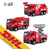 1/55 Fire Rescue Series Alloy Car Ladder Fire Truck Vehicle Toy Pull Back Metal diecast Fire Engine Truck Model Car Toys