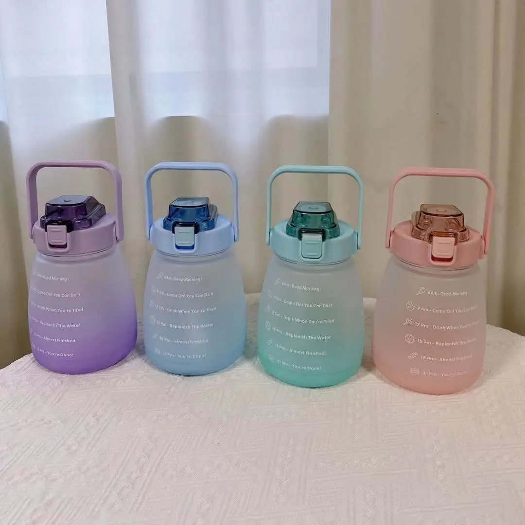 

Wholesale 50oz 1400ml Children's Large Capacity Plastic Outdoor Sports Water Bottle With Strap Bpa Free, Gradient color