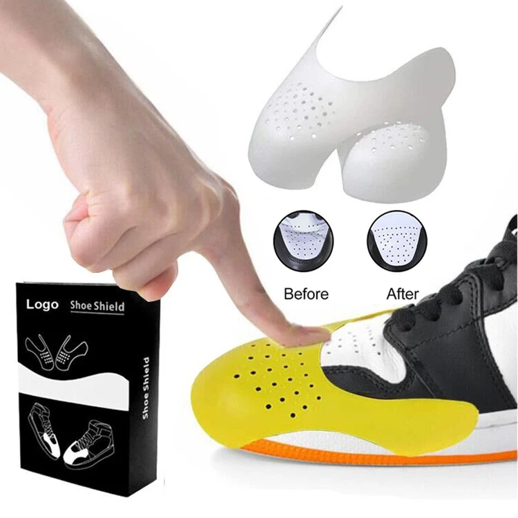 

2020 Amazon HOT SELL Anti-Crease Sneaker Shield Universal Toe Box Decreaser Black/White/Yellow,Size S:35-39#&L:40-46# HA01428, White/gray/black/yellow/custom colors