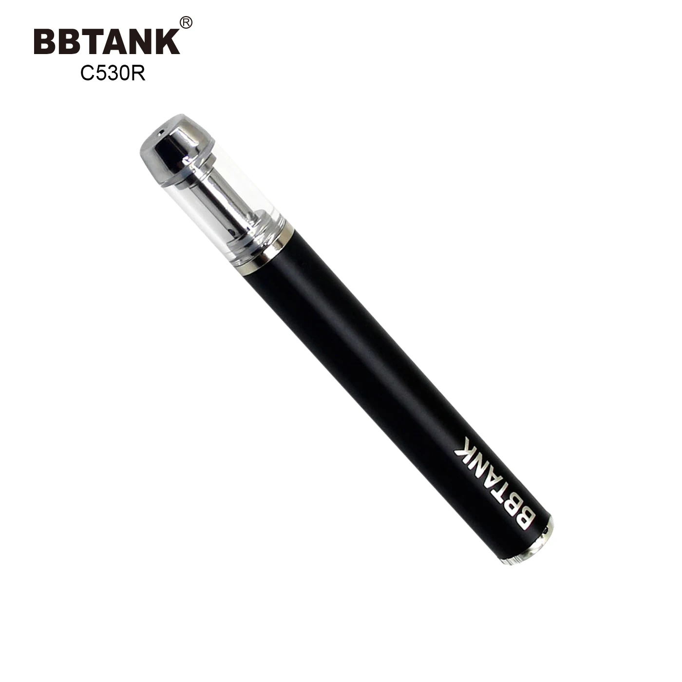 

Wholesale newest rechargeable e cigarette BBTANK C530R 530mah cbd vape pen battery .5ml 1ml cartridge, Silver/ customize