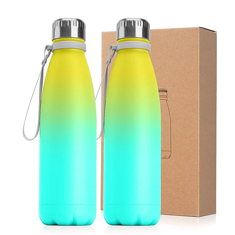 

500ml cola water bottle cola shape stainless steel double wall vacuum water bottle with lid, Customized according to pantone color codes