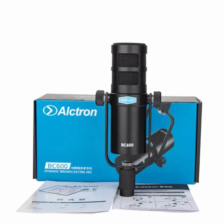 

Alctron BC600 professional studio recording microphone for Live broadcast teaching singing livestream, Black