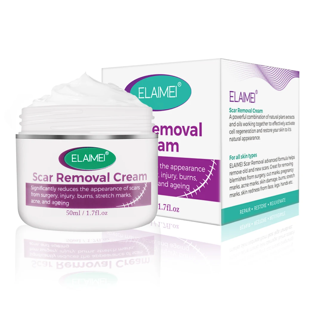 

ELAIMEI OEM customizable effective removing pregnancy scars repair skin face legs keloid natural scar removal cream