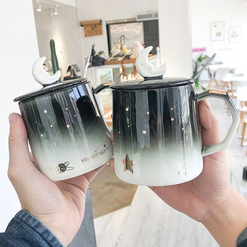 

2020 Korean creative moon and star belly mug, As picture