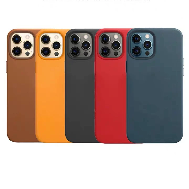

Genuine leather case magnet case for iphone 12 pro magnetic, Black/green/blue/red