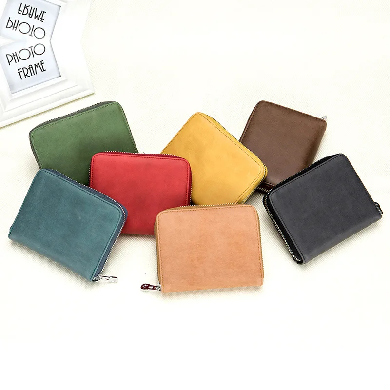 

Hot Selling Large Capacity Multi Function Zipper Leather Passport Wallet Card Holder Unisex, Mix