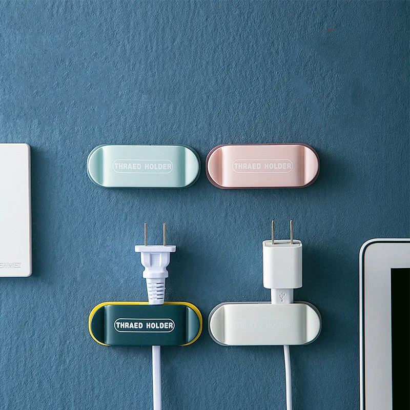 

Plug Hooks Wound Plug Holder Seamless Multi-function Cable Organizer Storage Bracket Household Organizer