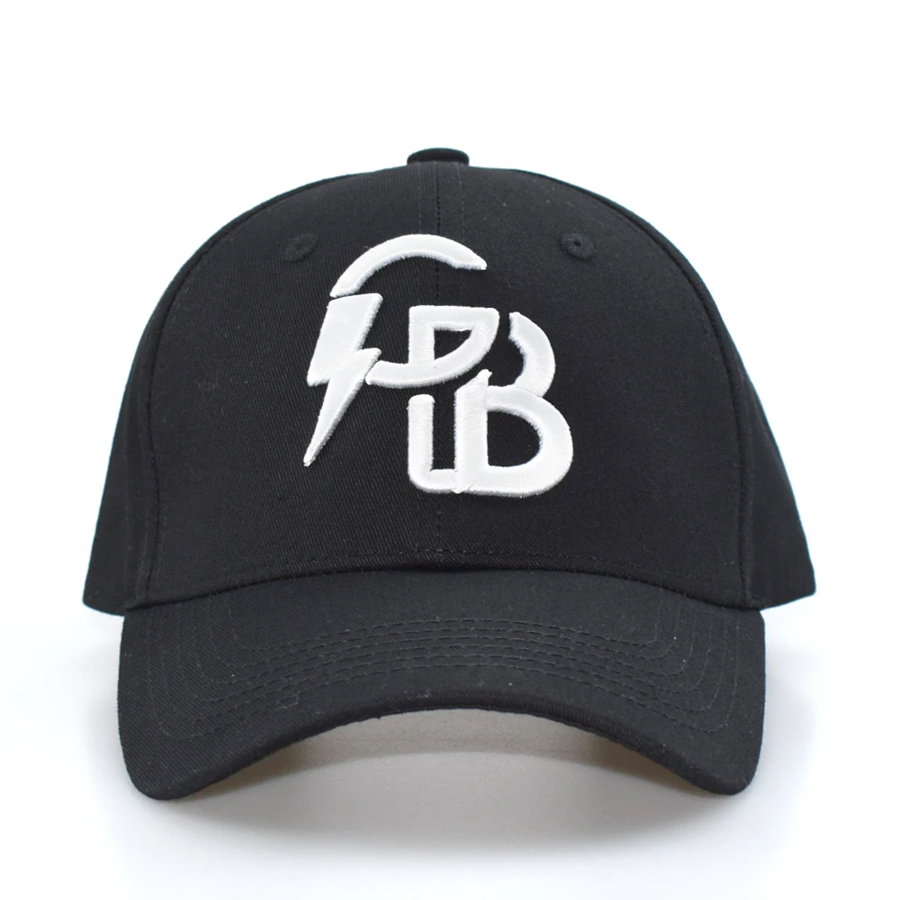 黑色3d刺绣标志 100 棉棒球帽与粘贴循环