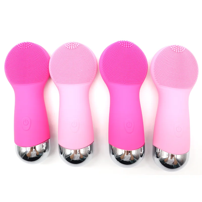 

2021 home use vibrator ultrasonic electric soft silicone facial exfoliator cleansing brush