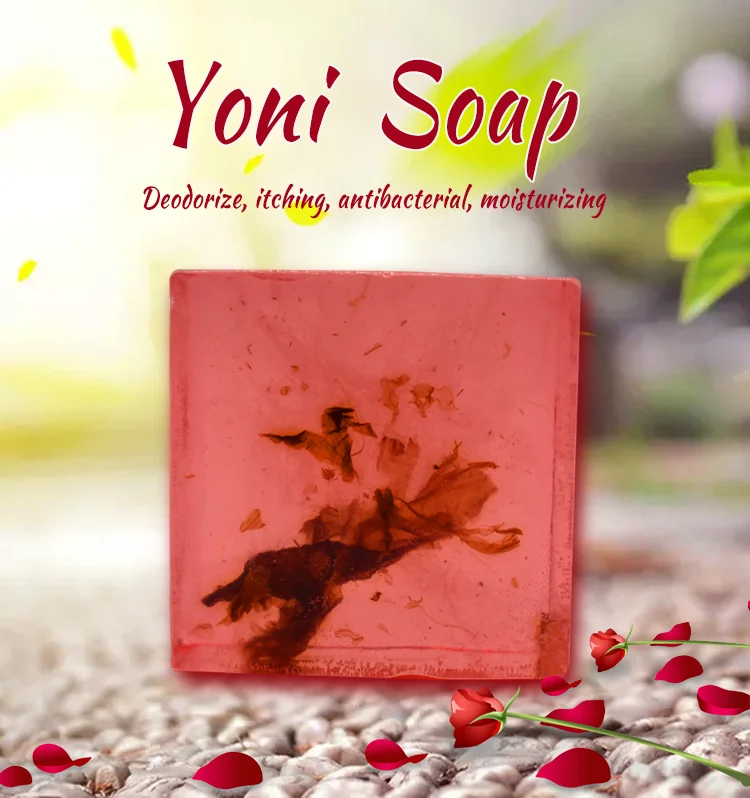 Natural Handmade Yoni Herbal Soap Rose Essential Oil Deep Cleaning