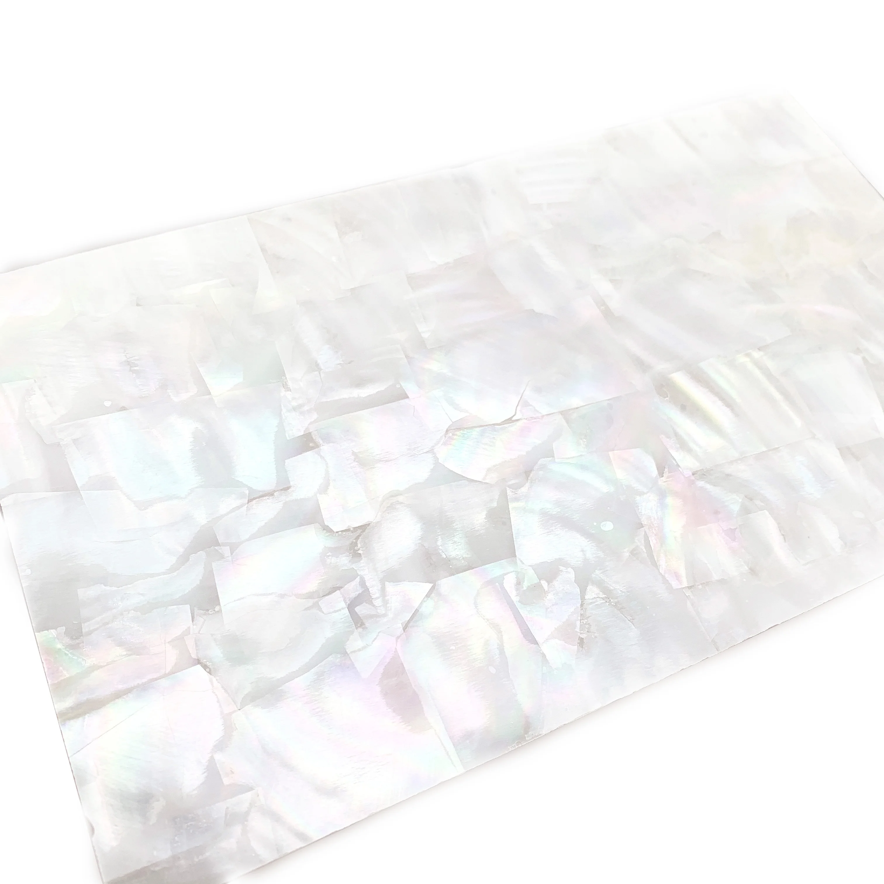 
Wholesale customized natural mother of pearl shell paper laminate river shell sheet abalone shell price for diy 