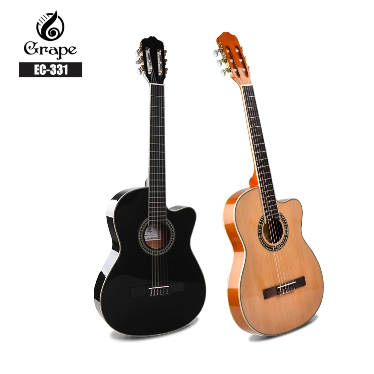 

oem factory price 39inch thin body cutaway nylon string travel classical guitar, Optional colors