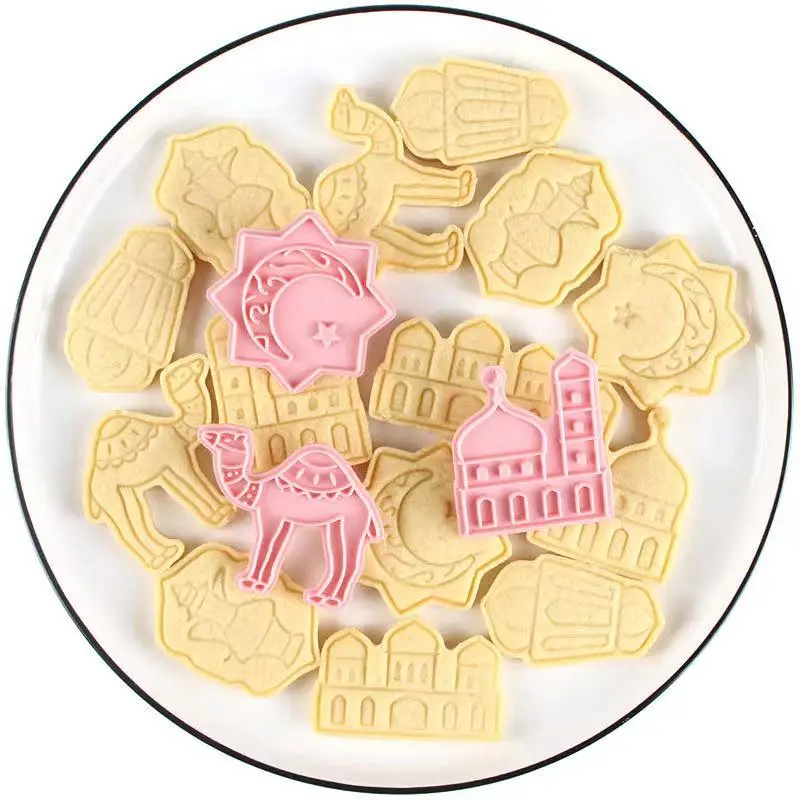 

6Pcs/set Eid ramadan Mubarak cookie cutter Camel Moon Star Shape DIY Ramadan Baking Tool Biscuit Mold Eid Cookie Cutter