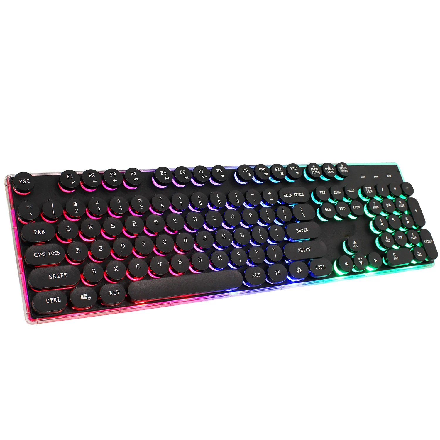 

Multimedia ABS And Metal Panel Mechanical USB RGB PC Computer Game Gaming Keyboard for Computer