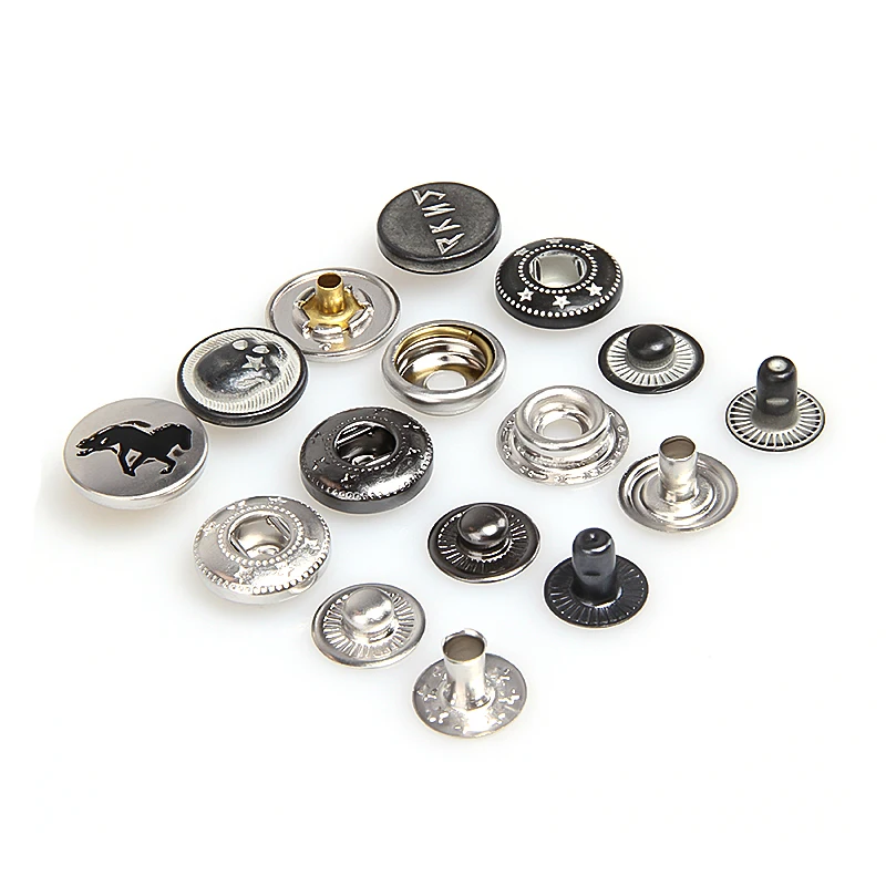 Heavy Duty Alloy Snap Fastener Press Studs Four Parts Snap Button - Buy ...