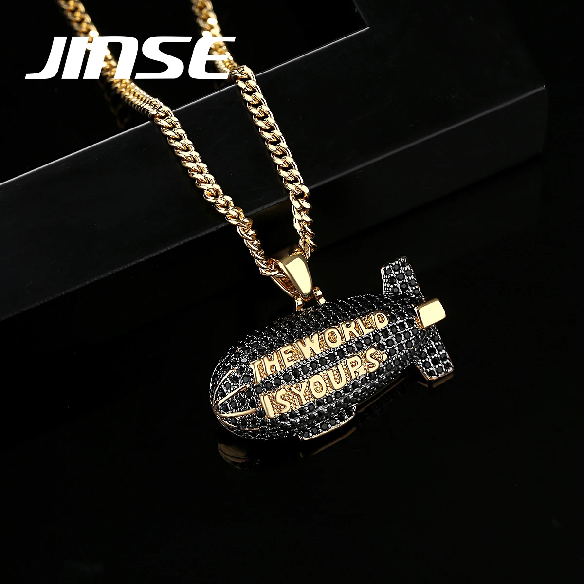 

JINSE Wholesale Price Pendant Necklace Personalized Airplane Pendant Diy Jewelry Charm Airplane Pendant