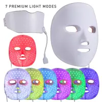 

Facial Mask Neck Set LED 7 Color Photon Face Neck Mask Skin Therapy Care anti-acne anti-aging whitening
