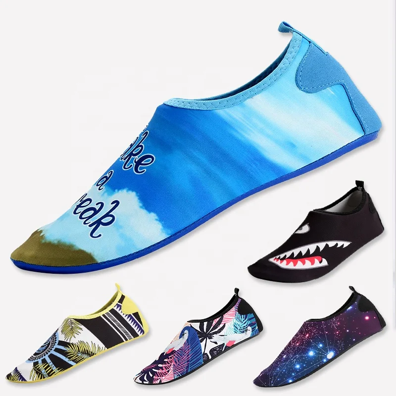 

Men women bench water shoes aqua socks yoga exercise pool beach dance swim slip on surfing, Picture showed