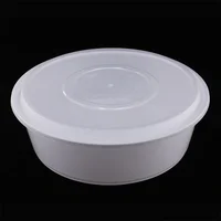 

big capacity round snack bowl eco-friendly pp plastic round food container plastic round box for chicken soup fruit