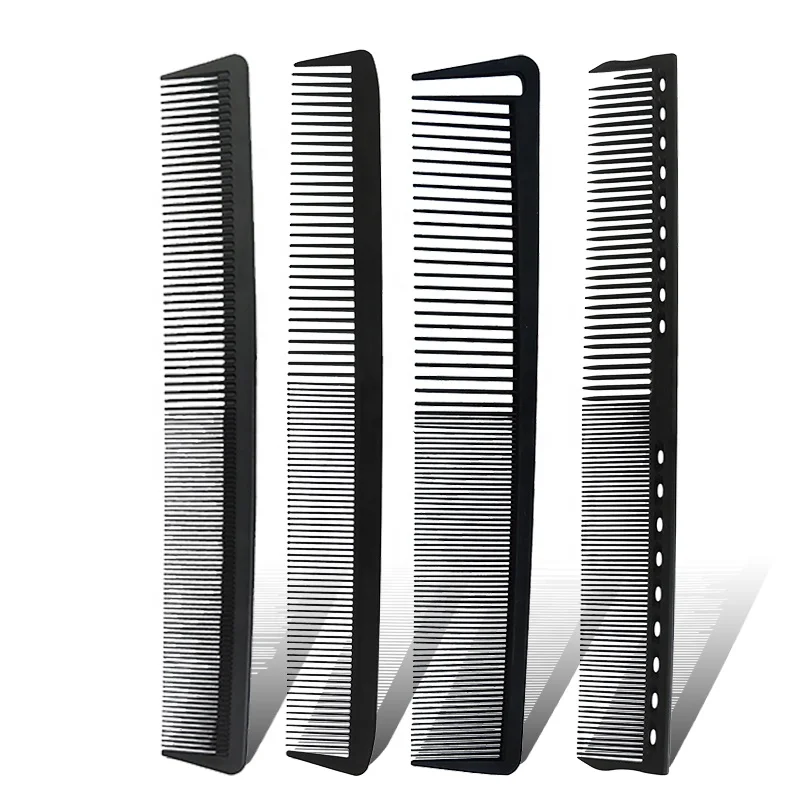 

Hot Selling wholesale Carbon Anti-Static Comb hair tools Professional Custom hair combs styling cutting Combs tool, Silver