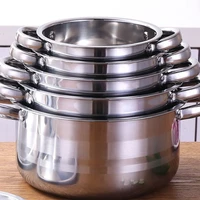 

2020 hot sales 10pcs stainless steel kitchen pots and pans die cast iron cooking pot cookware set