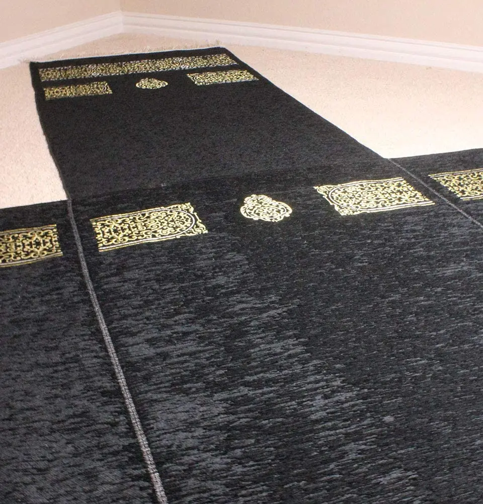 tapis de prière turc large 4 multi personne chenille janamaz