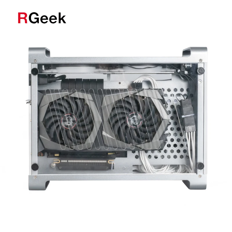 

RGeek Aluminum Acrylic ITX Mini PC Gaming Case support SFX power supply, Silver or customized