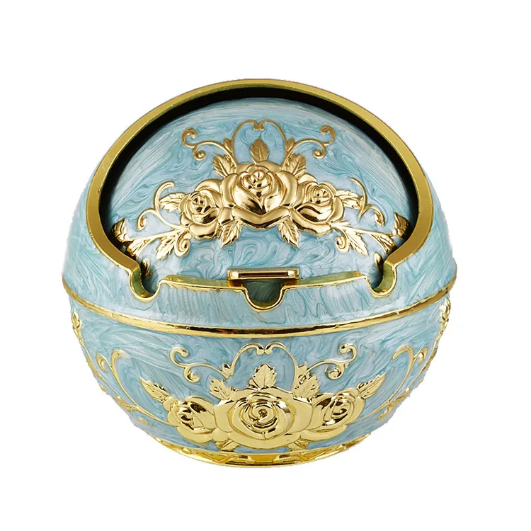 

hot sale stock high quality dubai colorful home decor ball metal windproof ashtray