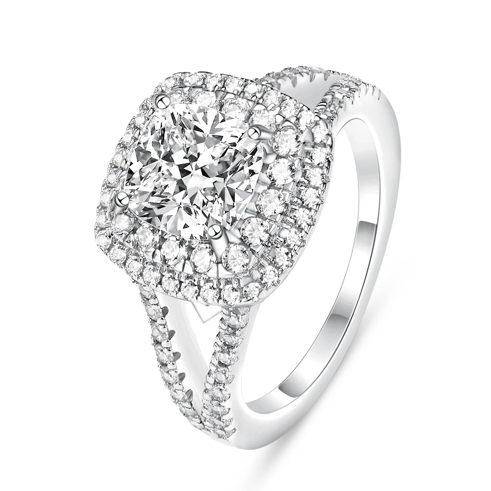 

925 Sterling Silver Ring Jewelry CZ diamond gold 925 Sterling Wedding Ring