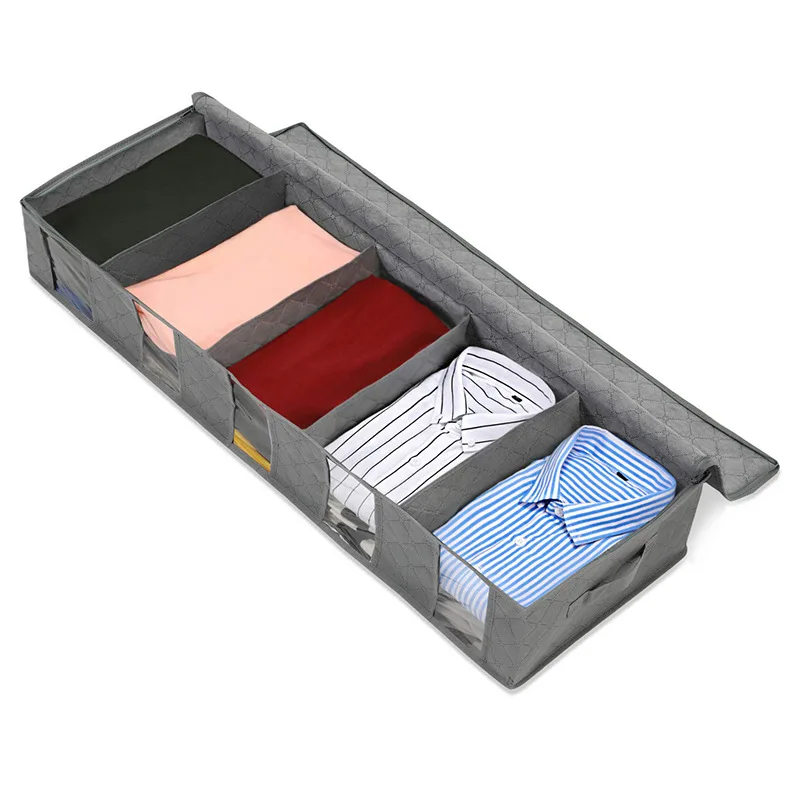 

Hot Sale Non-Woven Bed Storage Box Quilt Storage Bag Clothes Dust-Proof And Moisture-Proof Finishing