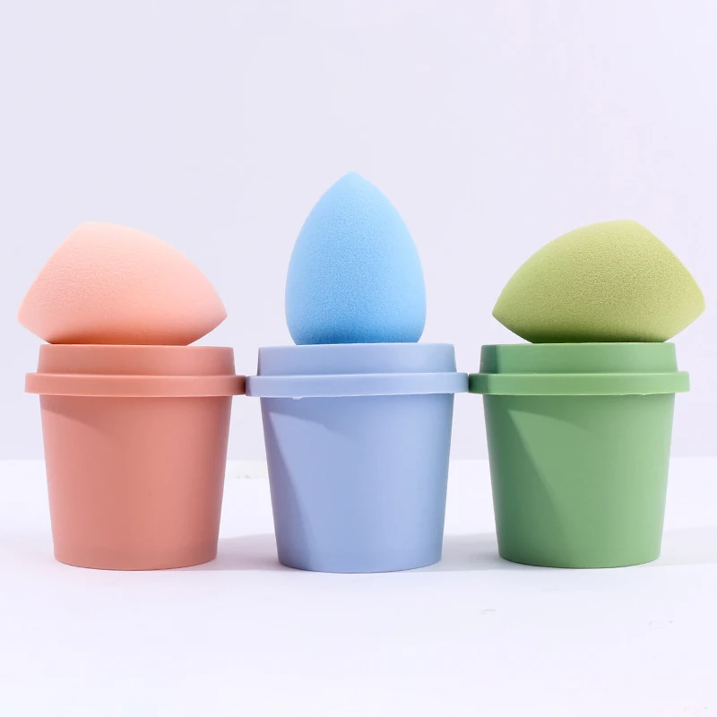 

Private Label Latex Free Coffee Cup Makeup Sponge Custom Logo Makeup Blender Sponge