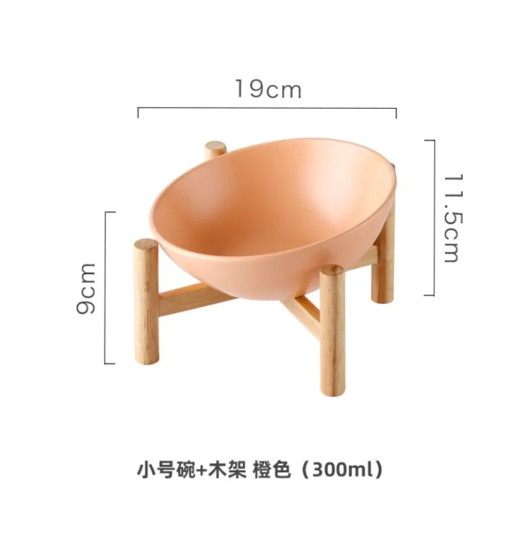 7673円 至上 Micro Traders 2Pcs Ceramic Cat Dog Bowl with Bamboo Elevated Stand for Pupp