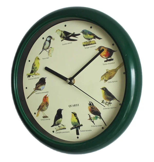 8 Inch 10 Inch 12 Inch Bird Singing Wall Clock Bird Sound Clock Animal ...