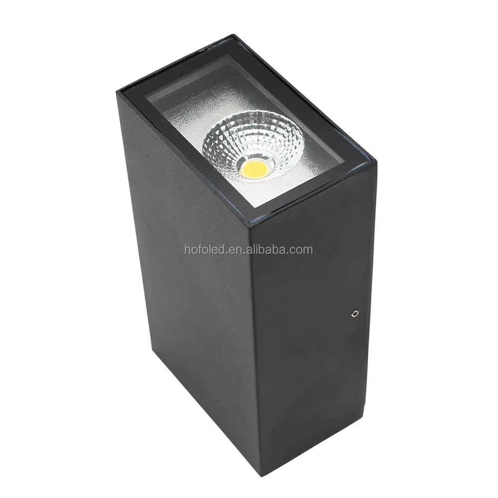 IP65 Waterproof Double COB Lightning Rectangle Aluminum Up Down Outdoor Indoor LED Wall Light