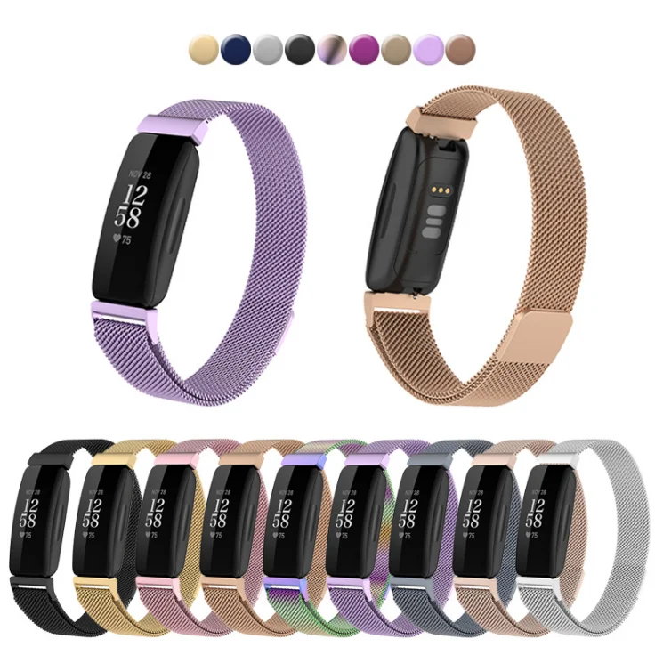 

for Fitbit versa 2 Lite inspire 2 Smart Bracelet Milan watch band Fashion stainless steel metal Milanese Replacement Watch Strap, Various colors to you choose