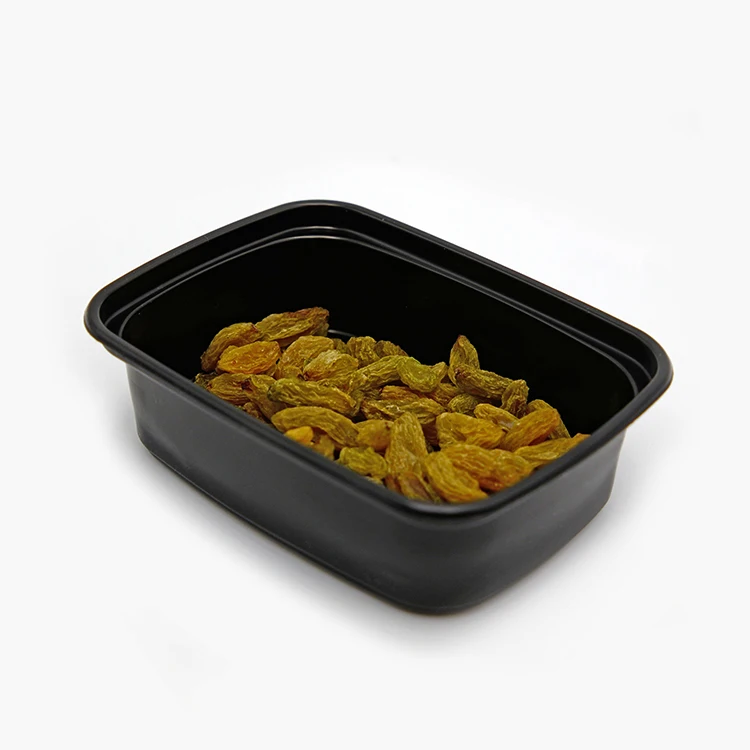 

5 Once Airtight Black Disposable PlasticFood Storage Container For Dry Fruit, Clear