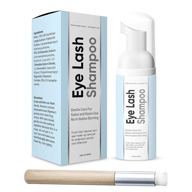 

Wholesale Good Quality Organic Foam Eyelash Shampoo Cleanser For Eyelash Extension, White