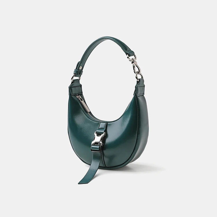 

Moon Shaped With Metal Chain Female Best Bags Women real leather Handbags Lady Hand Bag Cross Body Handbags