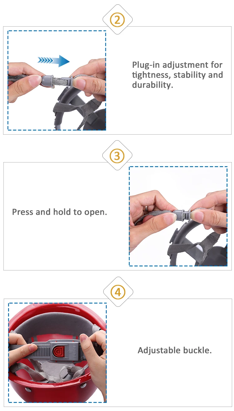 Workshop round shape custom logo custom box with chin straps bump cap