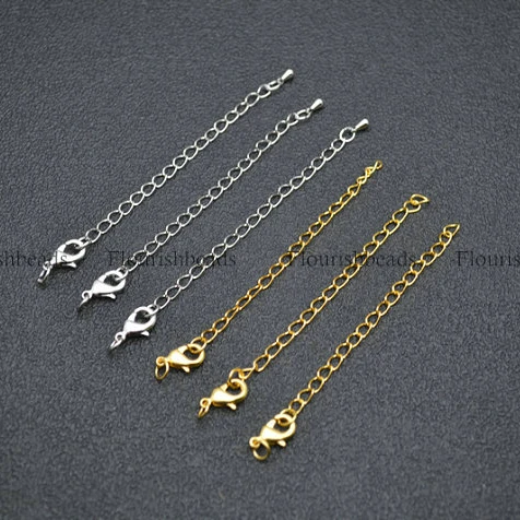 

Lobster Clasps with 2 inches length Extender Chains Jewelry Findings