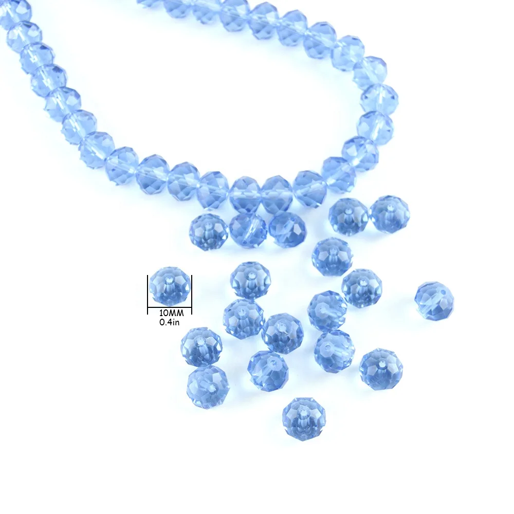 

Beautiful lt sapphire  ornament decorating jewelry k9 crystal beads glass ball rondelle beads faceted flat beads