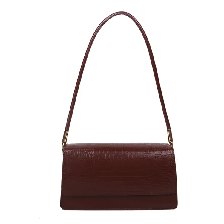 

2021 new fashion stone parttern pu leather minimalist personality one-shoulder box hand bags and purses women