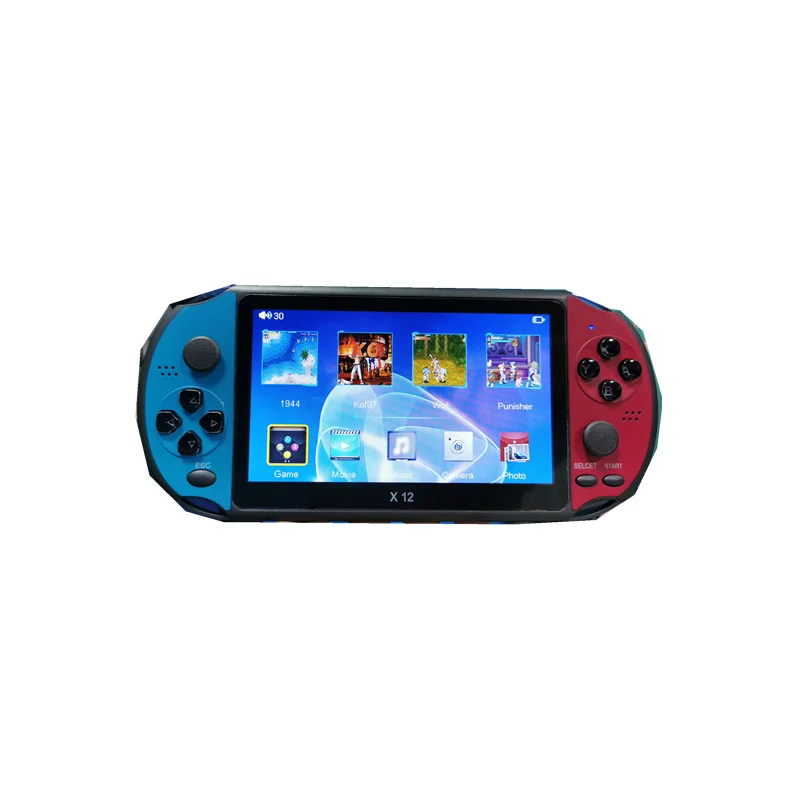 

Portable 32 bit 8GB 5.1inch Screen X12 Gaming Handheld Video Retro Game Console Player Support GBA SFC Arcade Games