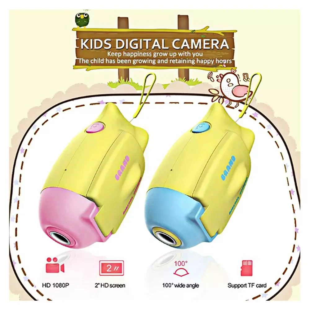 

2020 New Arrival Kids Photo Camera Instant Print Digital 2M Camera Hd 1080P Kids Toy Video Photo Children Dv Camera, Pink, blue