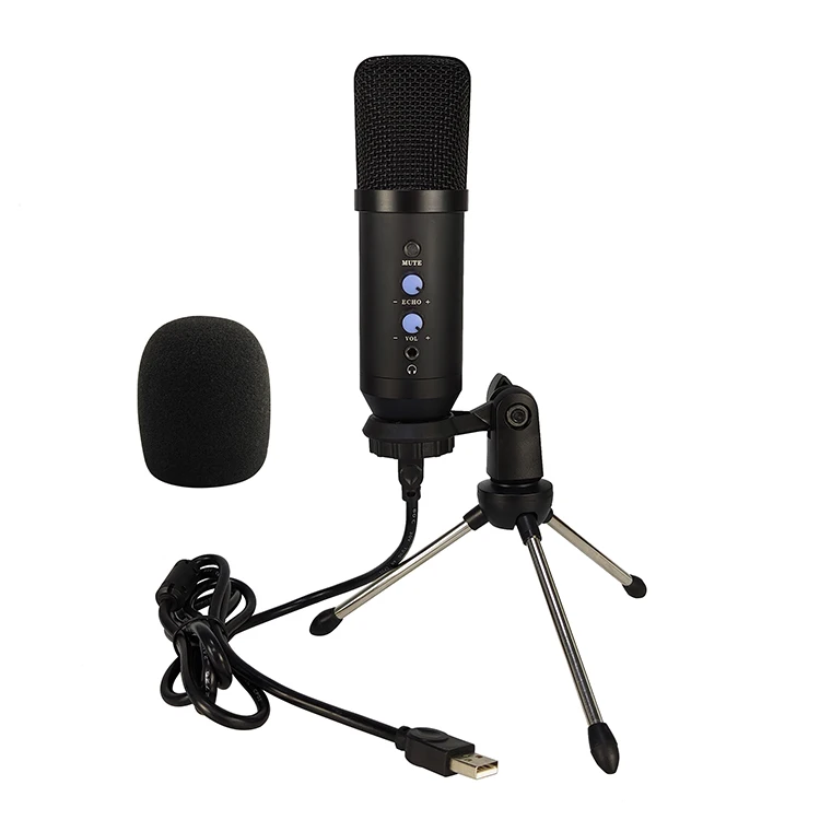 

USB Microphone,Metal Condenser Recording Microphone for PC/Mac/iOS/Android with Noise Cancellation and Reverb