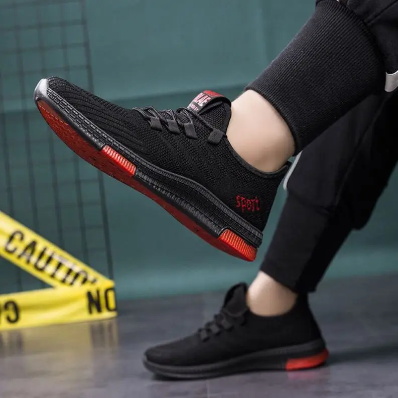 

Comfortable Fly Woven Surface EVA Bottom Fashionable Casual Sports Shoes For Men
