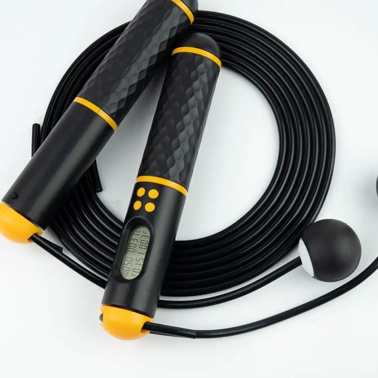 

Hot sale factory direct customized skipping rope skipping jump rope digital jump rope with counter, Black