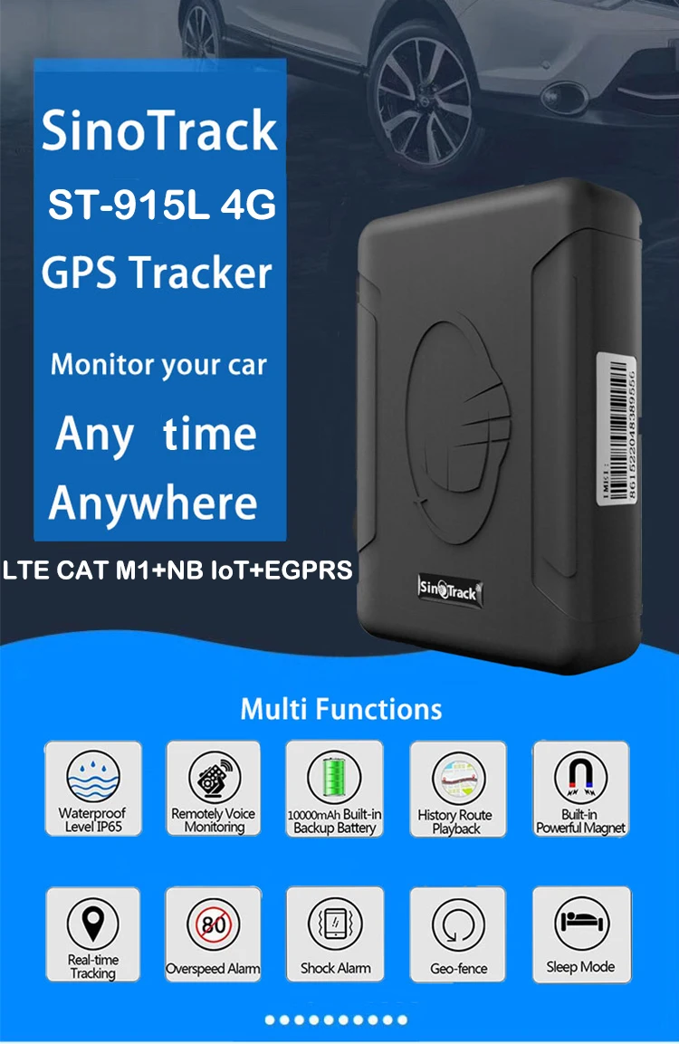 Sinotrack Strong Magnet Long Battery Life St-915l Asset 4g Gps Tracker